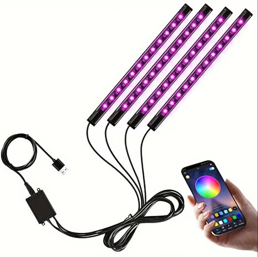 4 RGB LED Innenraumbeleuchtung ohne Batterie